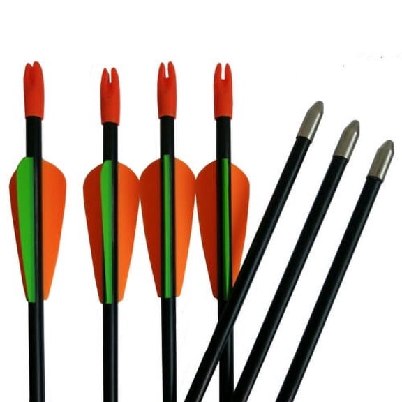 AME Children Fiberglass Arrows 28" Kids Youth Shooting Archery Practice Target Gift 12-Pack