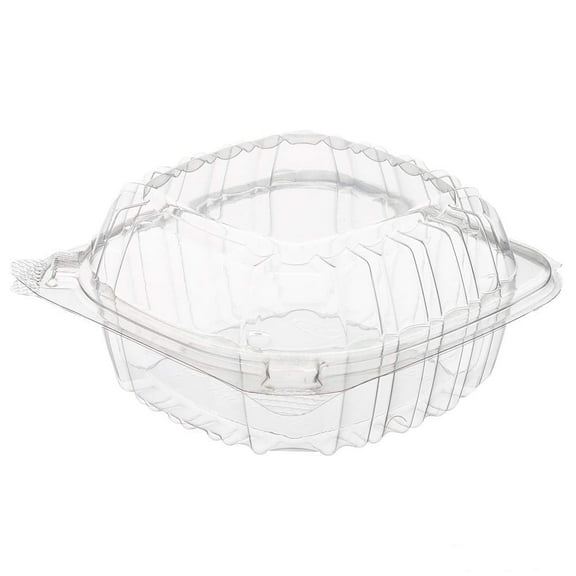 AME D'ESSENCE (100 PACK-5X5X3) Clear Plastic Food Container with Hinged Lid Clamshell Container Food Prep to go Container Great for Salad or Dessert Reusable Plastic Containers with Lids