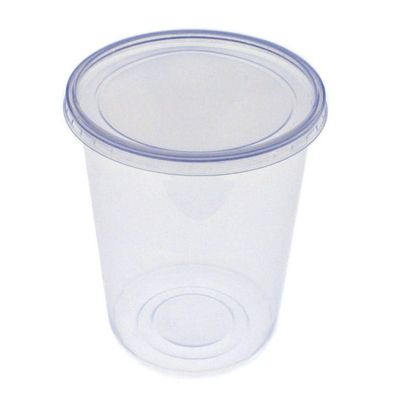 AME D'ESSENCE (500 PC/SET) 32 oz Ultra Clear Plastic Food Container with Lids Food Prep to go Container Great for Salad Reusable Food Storage Containers with Lids BPA-Free Leak Proof Light Duty