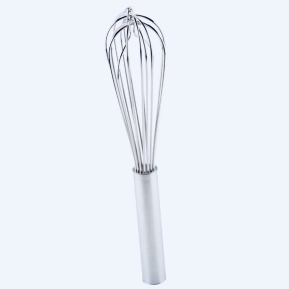 AME D'ESSENCE 12" Stainless Steel Wire Whip – Heavy-Duty French Whisk for Blending, Whisking, Beating, Stirring, and Mixing – Professional Kitchen Tool