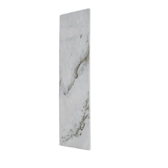 AME D'ESSENCE Serving Board Faux Marble Melamine White Shadow 20 3/4" x 6 1/4"