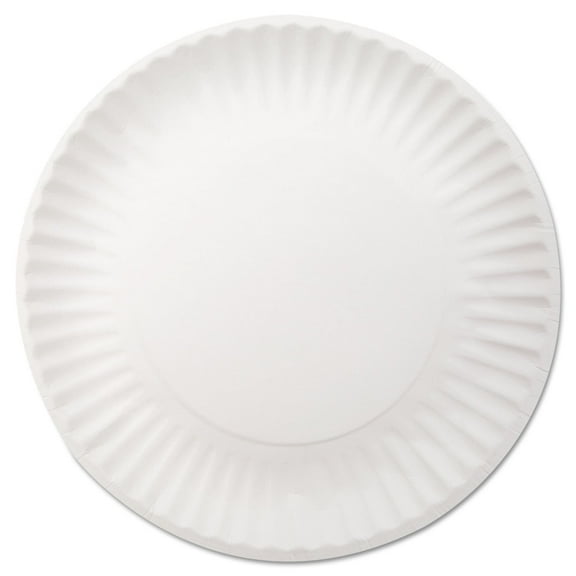 AME D'ESSENCE (500 PACK-9") Disposable Paper Plates 9" Uncoated White Bulk Paper Plate Large
