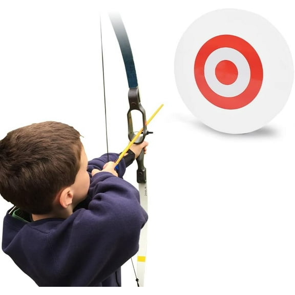 AME EVA Foam Archery Target 25cm Round Archery Targets for Backyard Shooting Practice Board Indoor and Outdoor Sports (WHITE)