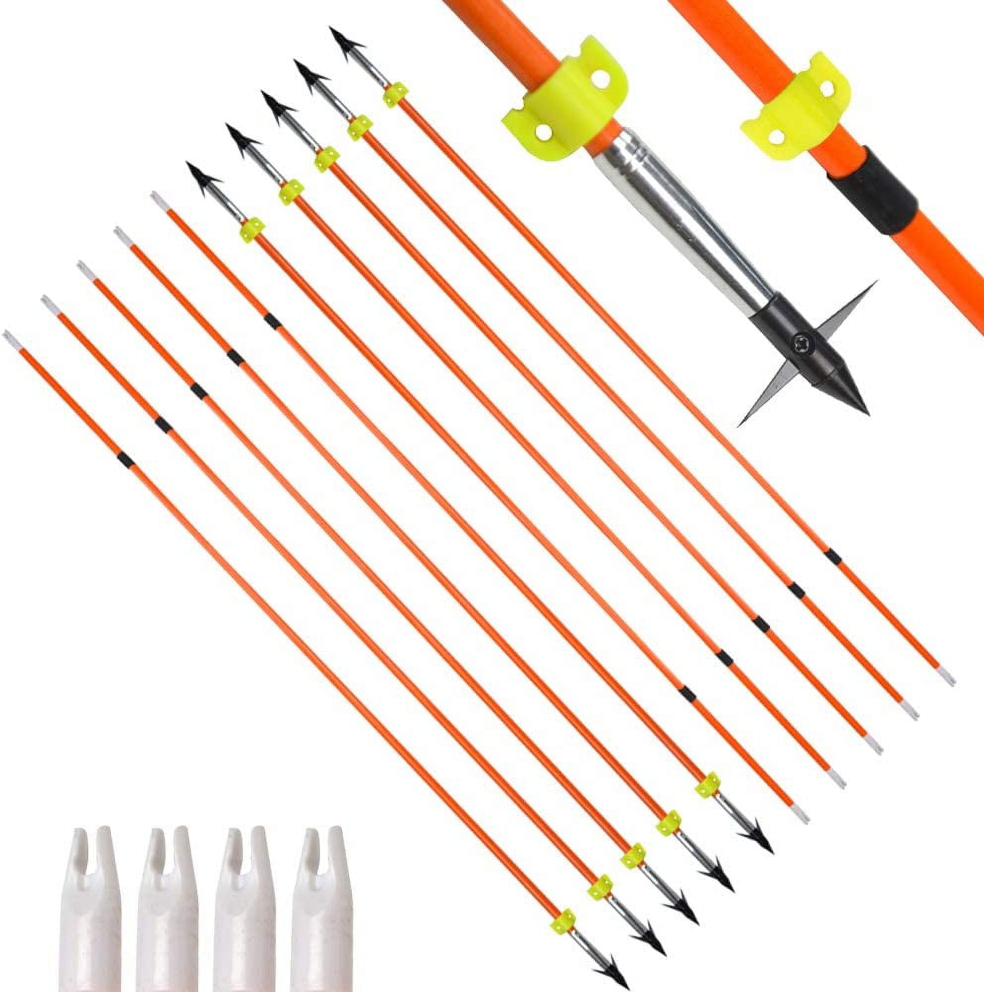 AME Fishing Fiberglass Bowfishing Arrow with Safety Slide for Compound