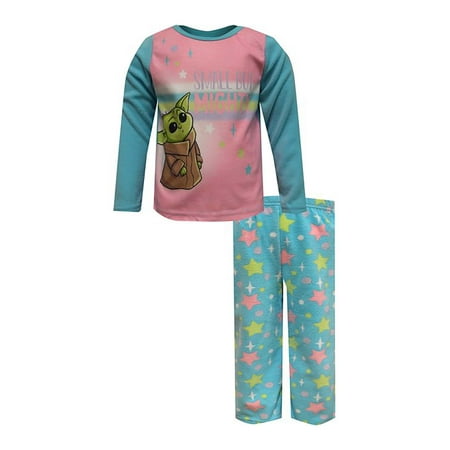 AME INTL Girls Star Wars Mandalorian Grogu Small But Mighty Toddler Pajamas (2T)