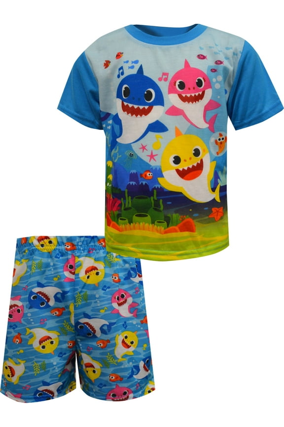 Boys Baby Shark Under The Sea Toddler Summer Pajamas (2T)