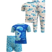 AME Sleepwear Boys Blue's Clues You Sure Are Smart Cotton Toddler 4 Piece Pajamas (2T)