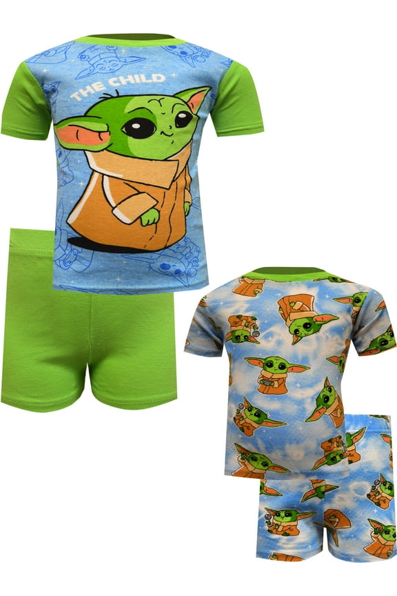 Boys Star Wars Mandalorian The Child 4 Piece Cotton Pajama (4)