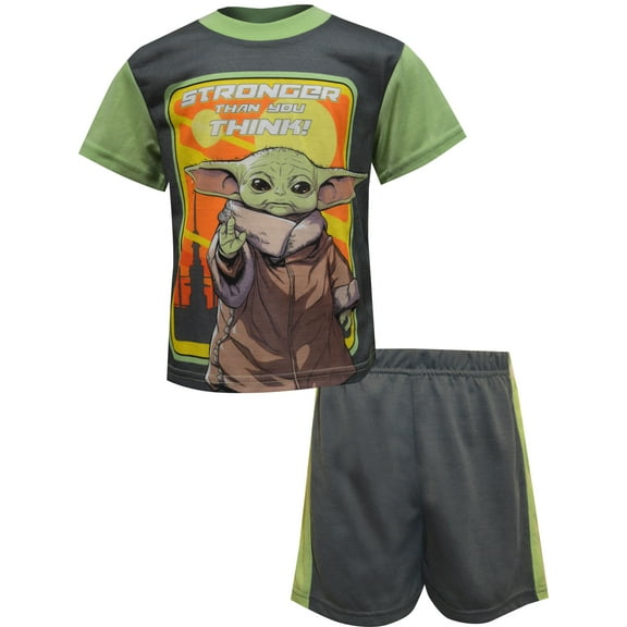 AME Sleepwear Boys Star Wars Mandalorian The Child Stronger Than You Think Pajama (4)
