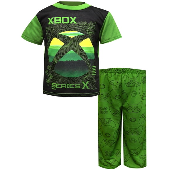AME Sleepwear Boys Xbox Series X Logo Short Sleeve Pajamas (4)