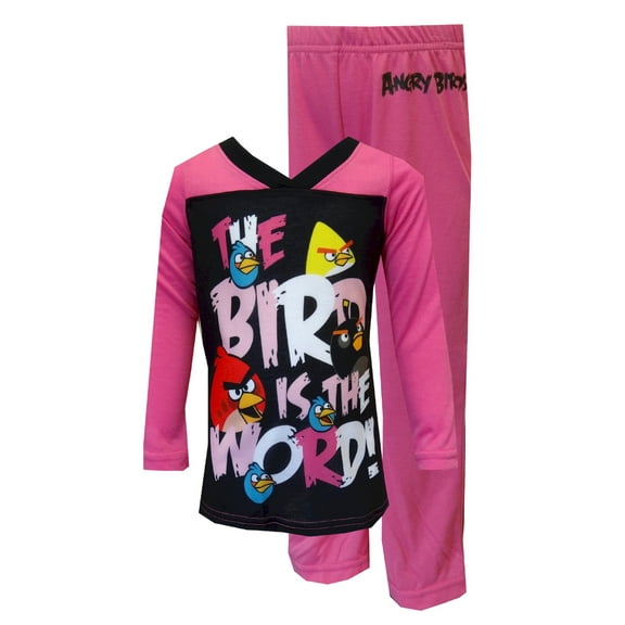 AME Sleepwear Girls' Angry Birds The Bird Is the Word Girls' Pajamas