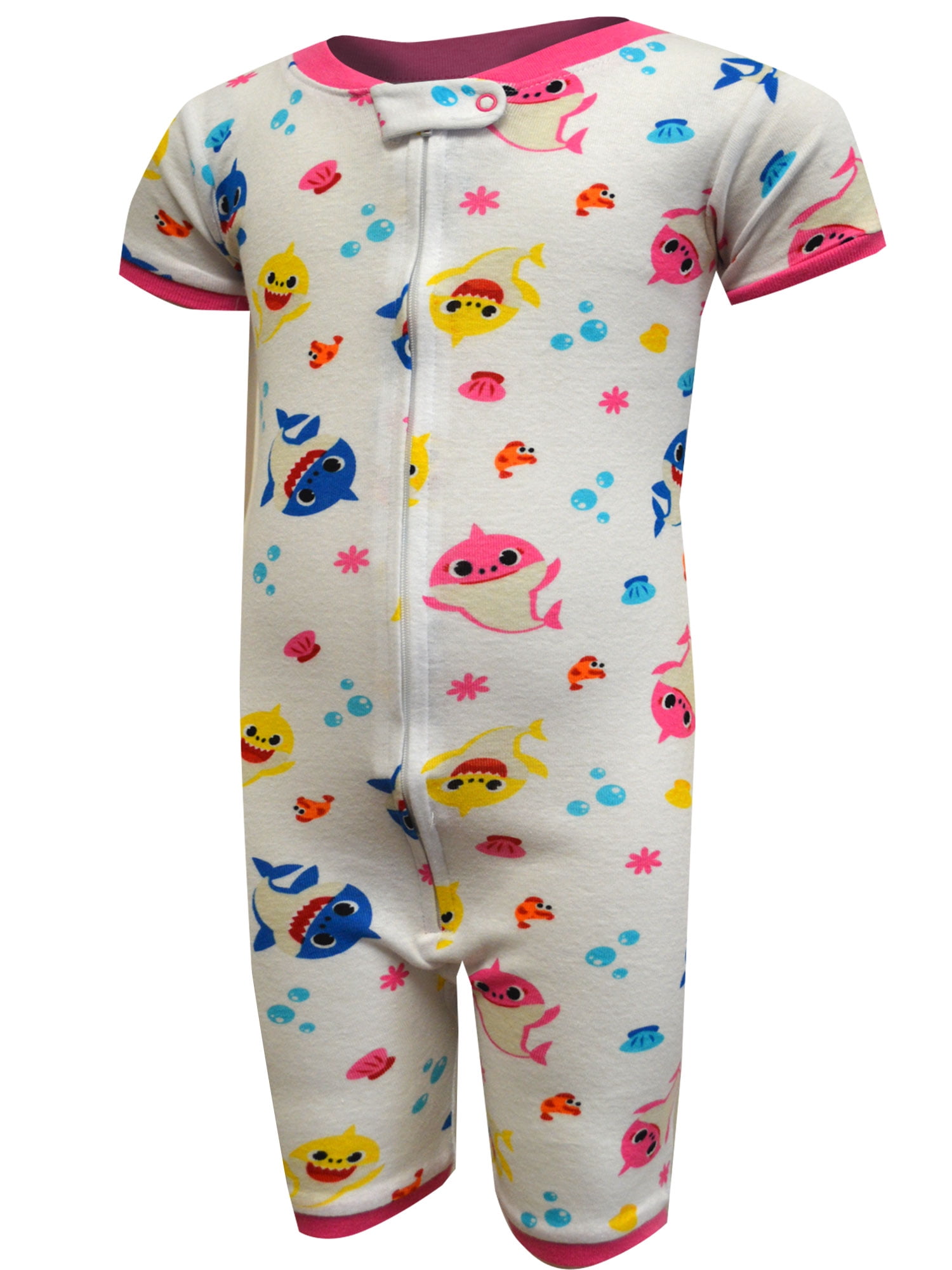 AME Sleepwear Girls Baby Shark Cotton Infant Girls Sleeper One Piece ...