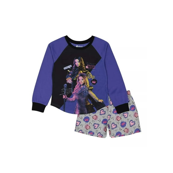 AME Sleepwear Girls Disney Descendants Wickedly Cool Shortie Pajama (4)