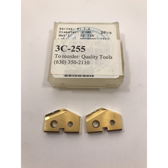 AMEC Spade Drill Insert #1 T-A 21mm C2 TiN Qty 2