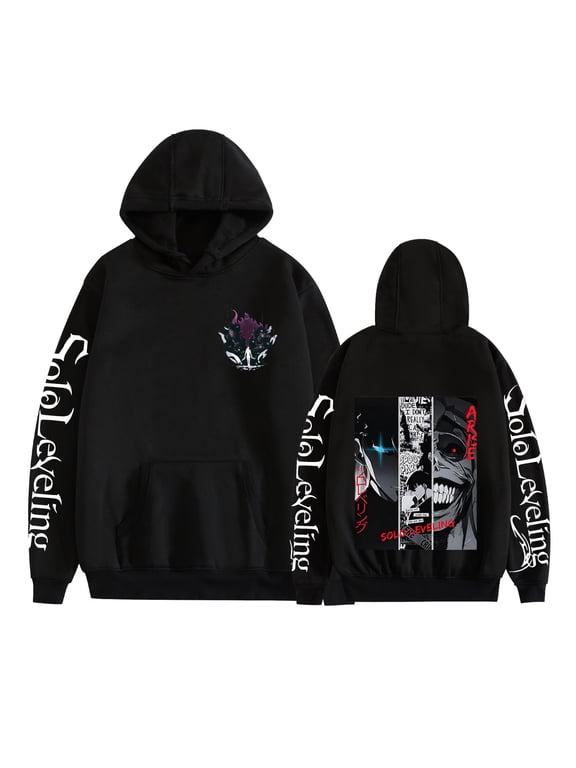 Anime Solo Leveling Hoodie Classic Casual Long-Sleeved Pullover Unisex