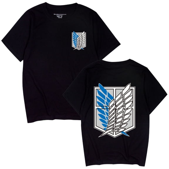 AMEDRXQ Attack on Ti-tan Cotton Casual T-Shirt Anime Cosplay Men's and Women's New Trendy Classic T-Shirt