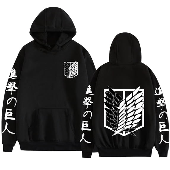 AMEDRXQ Attack on Ti-tan Hoodie Anime Cosplay Long Sleeve Pullover Hoodie Unisex