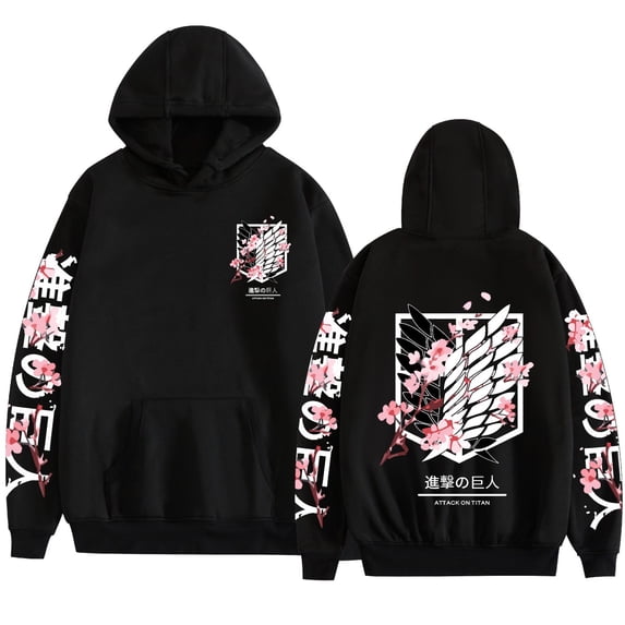AMEDRXQ Attack on Ti-tan Hoodie Anime Cosplay Long Sleeve Pullover Hoodie Unisex