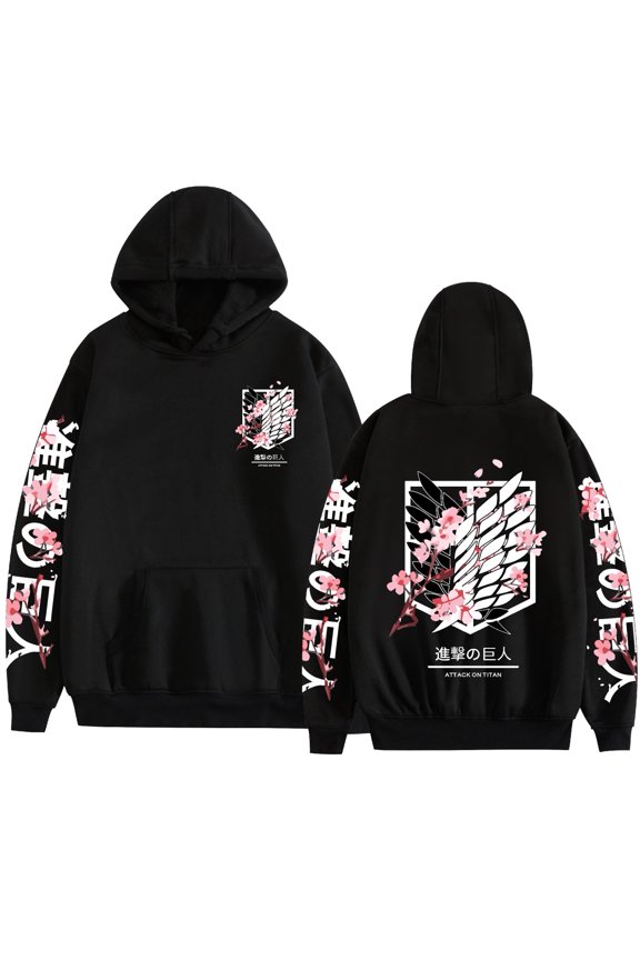 Attack on Ti-tan Hoodie Anime Cosplay Long Sleeve Pullover Hoodie Unisex