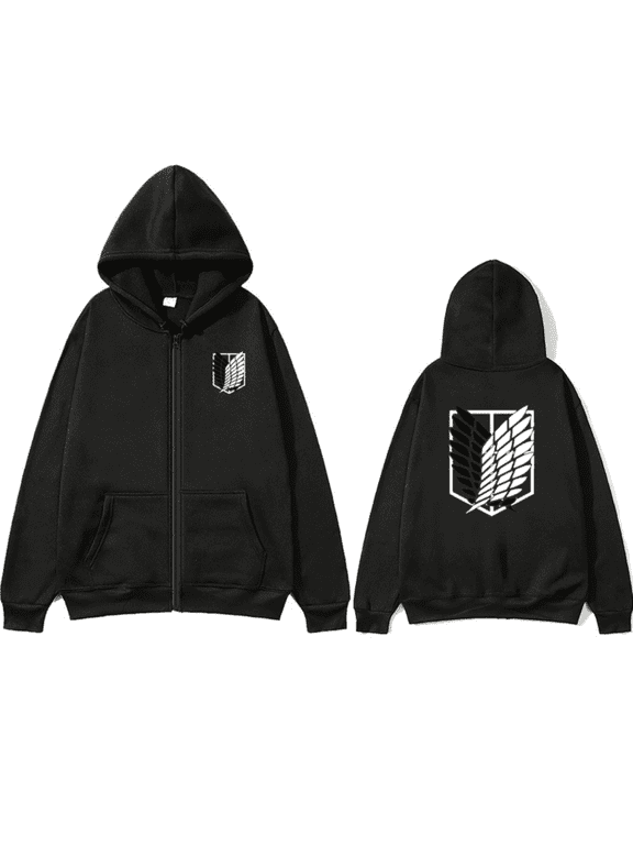 Attack on Ti-tan hoodie long-sleeved casual pullover zip-up sweatshirt