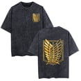 thumbnail image 1 of AMEDRXQ Attack on Ti-tan washed retro cotton T-shirt cosplay men and women new trend casual classic T-shirt, 1 of 9