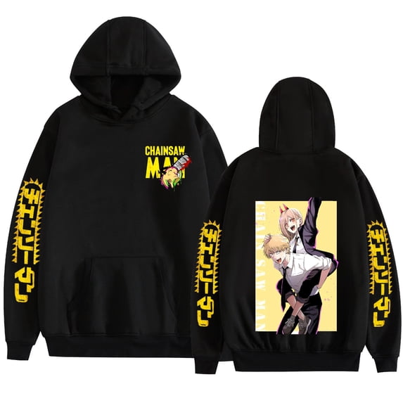 AMEDRXQ New Chainsaw Man Hoodie Anime Cosplay Long Sleeve Pullover Sweatshirt for Men and Women