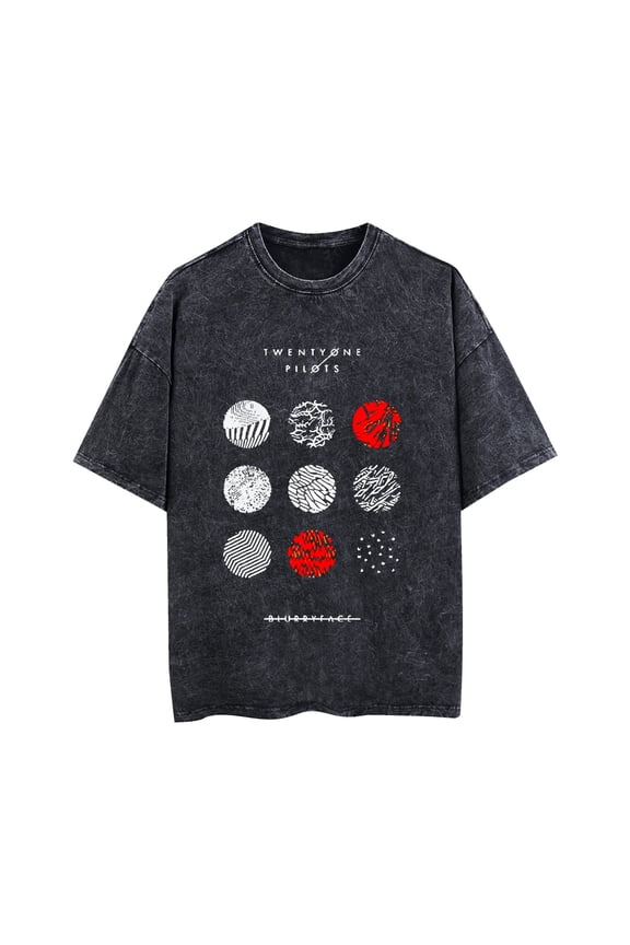 Twenty One Pilots Cotton Retro T-Shirt Fun Pattern Rock Classic T-Shirt