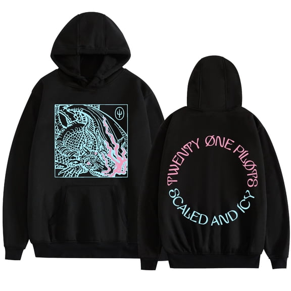 AMEDRXQ Twenty One - Pilots Hoodie Rock Hip-Hop Tour Pullover Sheep Pattern Music Album Sweatshirt