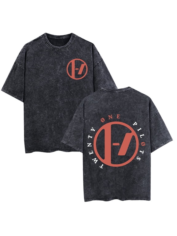 Twenty One Pilots washed vintage cotton T-shirt sheep pattern fun rock hip-hop T-shirt
