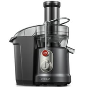 AMEGAT Juicer, 1000W Centrifugal Juicer Machine with 3.2" Wider Mouth Food Chute for Whole Fruits and Vegetables, Powerful Juice Extrator, Easy to Clean, BPA Free, Smoke Gray
