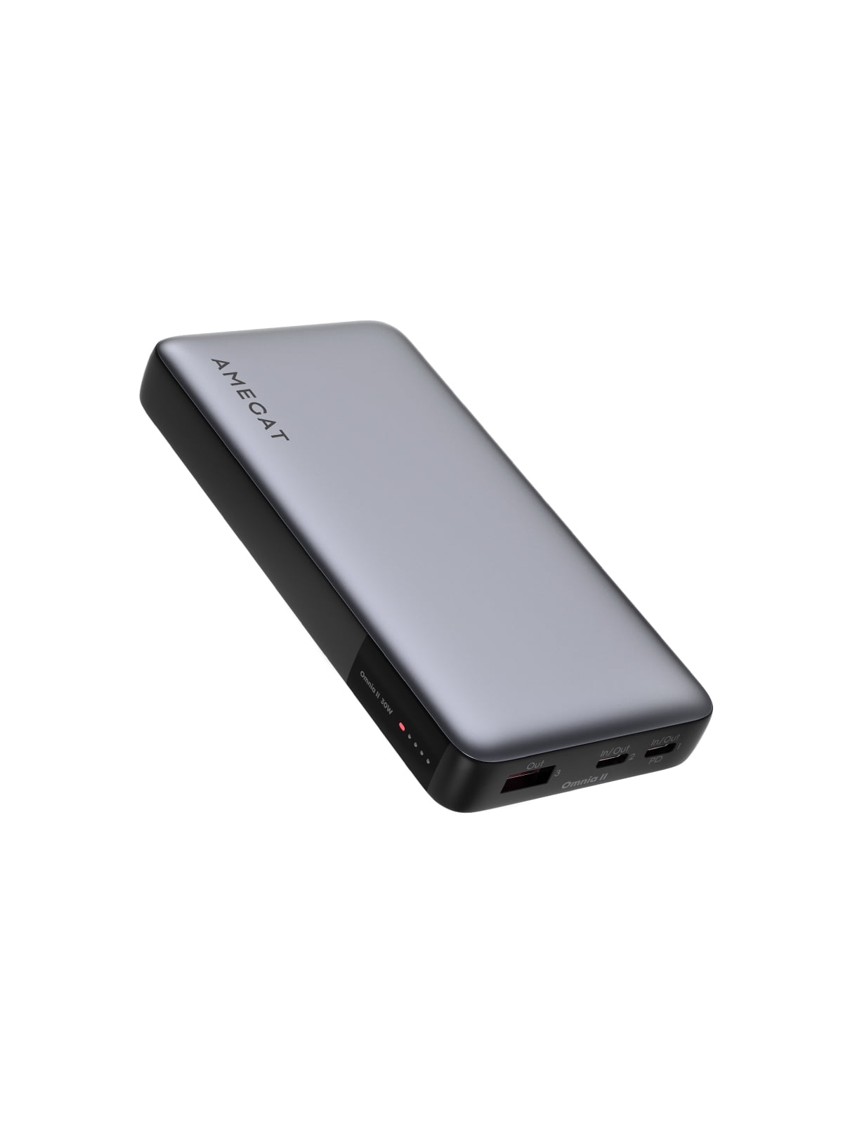 AMEGAT Power Bank 20000mAh, 30W USB C in & Out Portable Charger, PD Fast Charging 3-Port Phone Battery Pack for iPhone 16/15/14/13/12 Series, Samsung, iPad, Tablet, AirPods and More, Gray