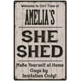 thumbnail image 1 of AMELIA'S She Shed Sign Lady Cave Gift 12 x 18 Matte Finish Metal 112180082334, 1 of 1