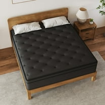 AMENDPATURE 12 inch Twin Hybrid Mattress,Gel Infused Memory Foam and Pocket Spring in a Box,Medium，Black Mattresses，Adult