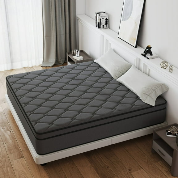 AMENDPATURE 12 inch Twin Mattress, Memory Foam & Spring Hybrid Medium Comfort Twin Size in a Box,Adult