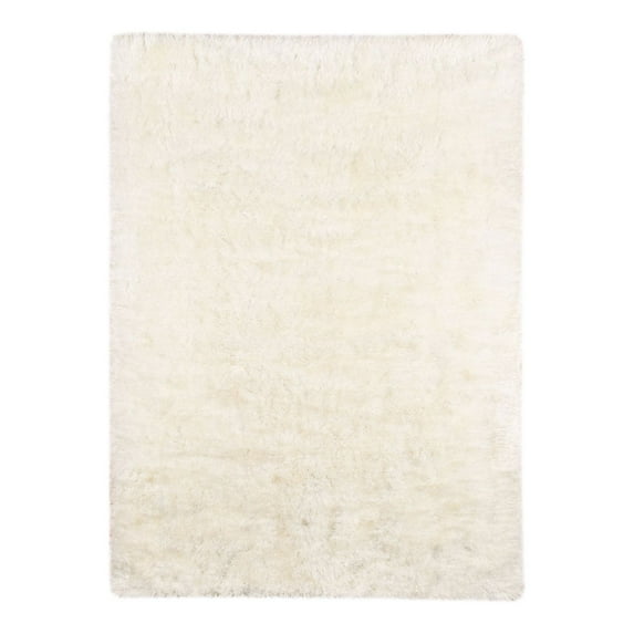 AMER Cream Shag Area Rug 8'x11'