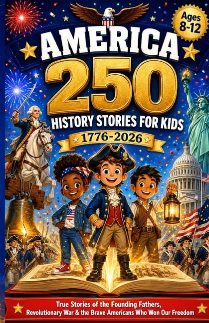 AMERICA 250 History Stories for Kids: True Stories of the Founding Fathers, Revolutionary War Battles, and the Brave Ame, (Paperback)