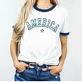 thumbnail image 1 of AMERICA Graphic Ringer Tee, 1 of 2