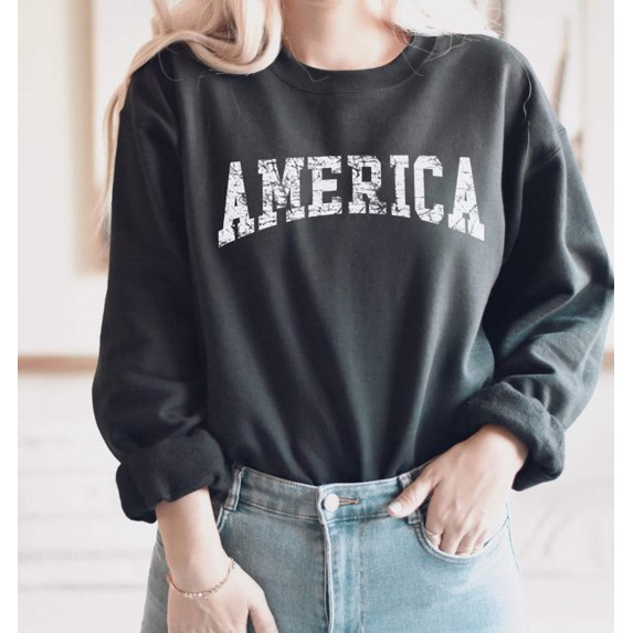 AMERICA Graphic Unisex Fleece Pullover