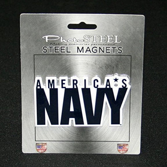 AMERICA'S NAVY USN MINI EMBLEM ART MAGNET 4.5" x 2.5" IN SIZE MADE OF STEEL IN THE U.S.
