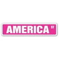 thumbnail image 1 of AMERICA Street Sign Childrens Name Room Sign | Indoor/Outdoor |  30" Wide, 1 of 5