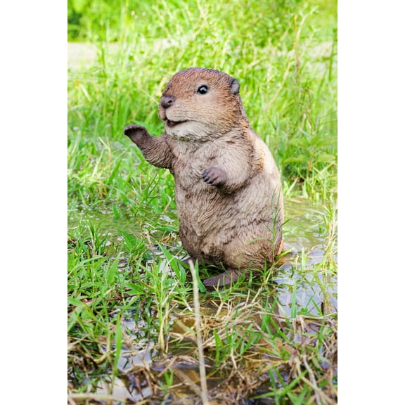 AMERICAN BEAVER CUB STANDING STATUE
