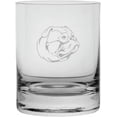 thumbnail image 1 of AMERICAN BULLDOG Dog Themed Etched 10.25oz Crystal Rocks Whisky Glass, 1 of 1
