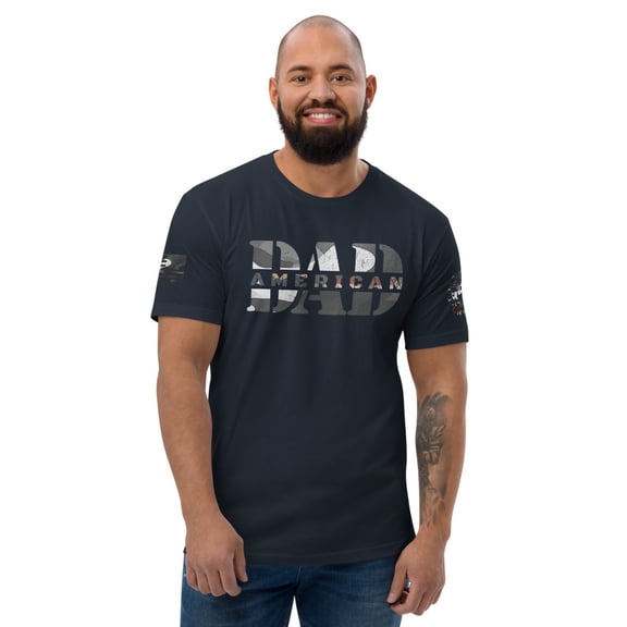 AMERICAN DAD Fitted men T-shirt (Midnight Navy, XS)
