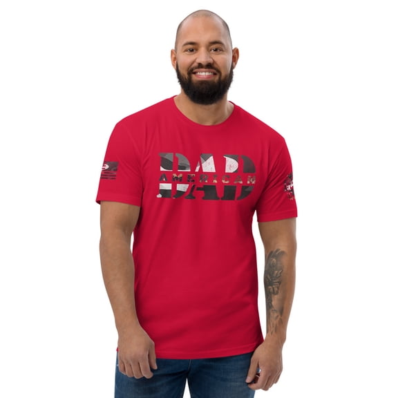 AMERICAN DAD Fitted men T-shirt (Red, M)