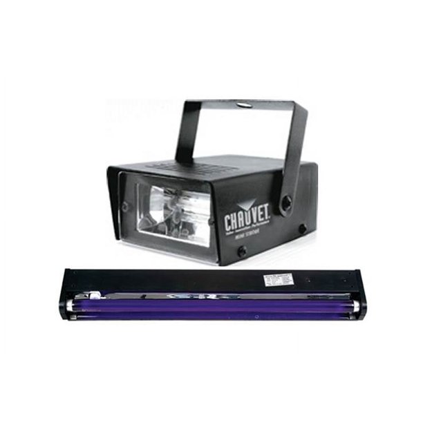 AMERICAN DJ BLACK24BLB 24" UV Black Pro Blacklight + CHAUVET Mini