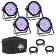 thumbnail image 1 of AMERICAN DJ Mega Flat Pak Plus LED RGB UV Mega Par Profile System Kit Set, 1 of 8
