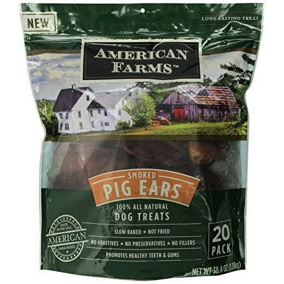 AMERICAN FARMS Smoked Pig Ears Bag, 38.4 oz.