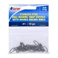 thumbnail image 1 of AMERICAN FISHING WIRE AFW Stainless Steel Ball Bearing Snap Swivels With Double Welded Rings #1 - 70lb, 10Pc, 1 of 3