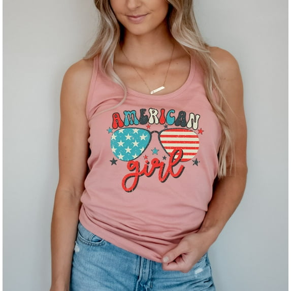 AMERICAN GIRL Graphic Racerback Tank Top
