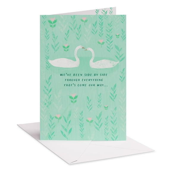 American Greetings Romantic Anniversary Card for Card for Spouse (Swan Couple)